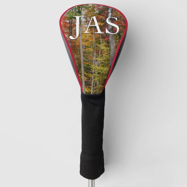 Rückgang der waldfarbenen Herbstfotografie Golf Headcover (Vorderseite)