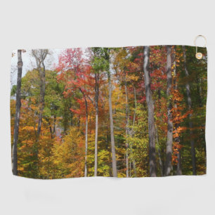 Rückgang der waldfarbenen Herbstfotografie Golfhandtuch
