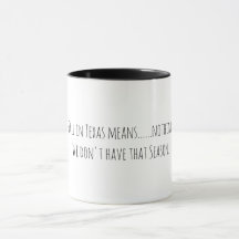 Rückgang des Texas-Kaffeecups