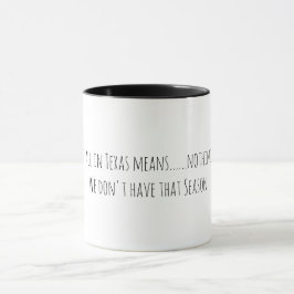 Rückgang des Texas-Kaffeecups Tasse