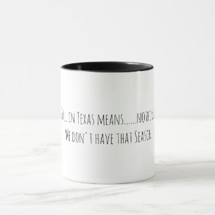 Rückgang des Texas-Kaffeecups Tasse