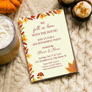 Rückgang in der Liebe Herbstblätter Herbst Party H Einladung