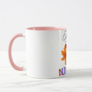 Rückgang in der Liebe: Pumpkin & Blätter Tasse Des