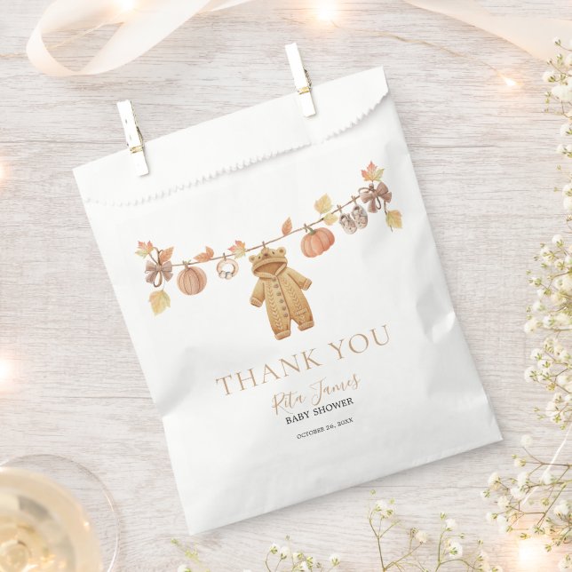 Rückgang in der Liebe Rustic Baby Clothesline Baby Geschenktütchen (Ausgeschnitten)