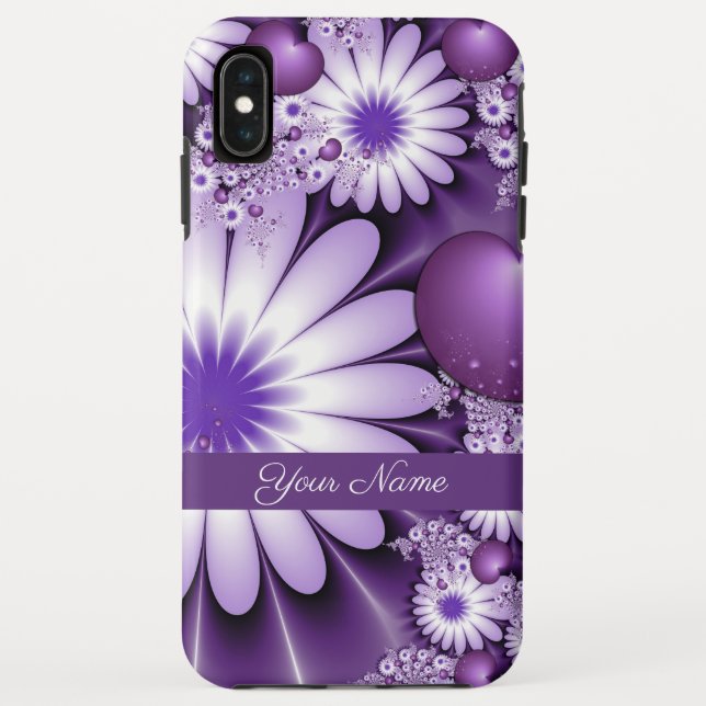 Rückgang in Liebe Abstrakte Blume & Herzname Case-Mate iPhone Hülle (Rückseite)