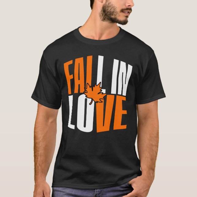 Rückgang in Liebe mit Herbstleaf T-Shirt (Vorderseite)