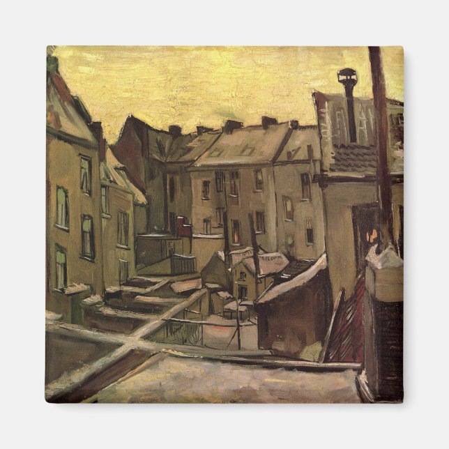 Rückgrat der alten Häuser von Vincent van Gogh Magnet (Vorne)