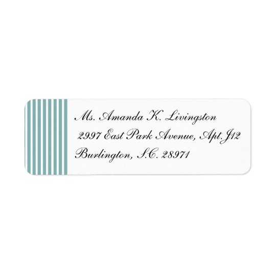 RÜCKHOLLABEL_132 SEAFOAM/WHITE STREIFEN DES CHIC- RÜCKSENDEETIKETTEN