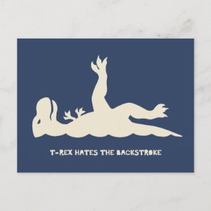 Rückhub T-Rex Postkarte