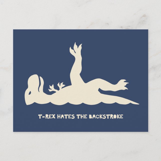Rückhub T-Rex Postkarte (Vorderseite)