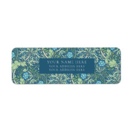 RÜCKKEHR ADRESSE ETIKETT : WILLIAM MORRIS : SEAWEE