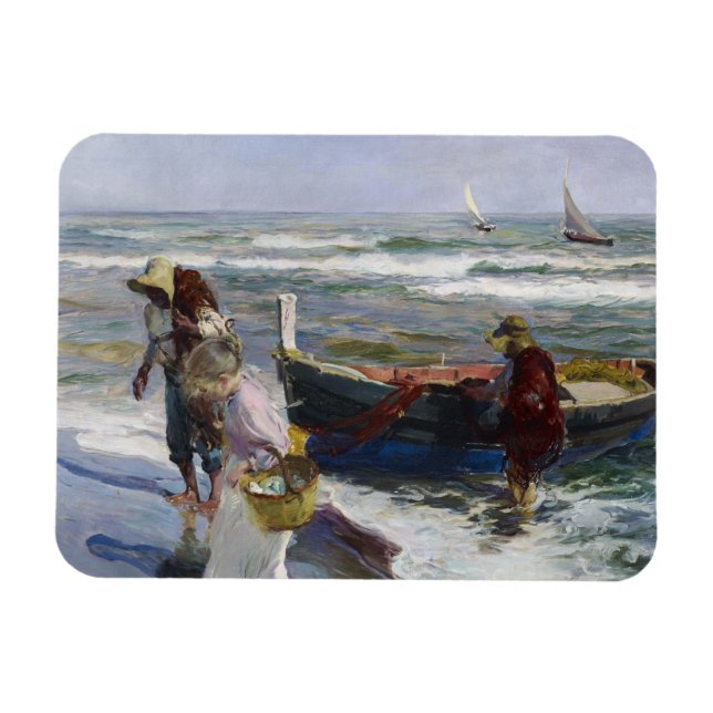Rückkehr aus der Fischerei, Joaquin Sorolla y Bast Magnet (Horizontal)