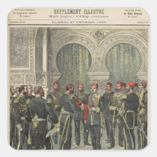 Rückkehr der großartigen Schnur der Legion Quadratischer Aufkleber