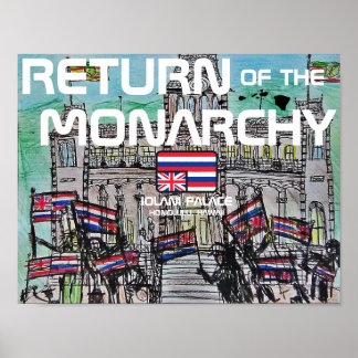 RÜCKKEHR DES GONARCHIE-IOLANI-PALACE POSTER