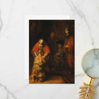 Rückkehr des Prodigal Son durch Rembrandt van Rijn Dankeskarte