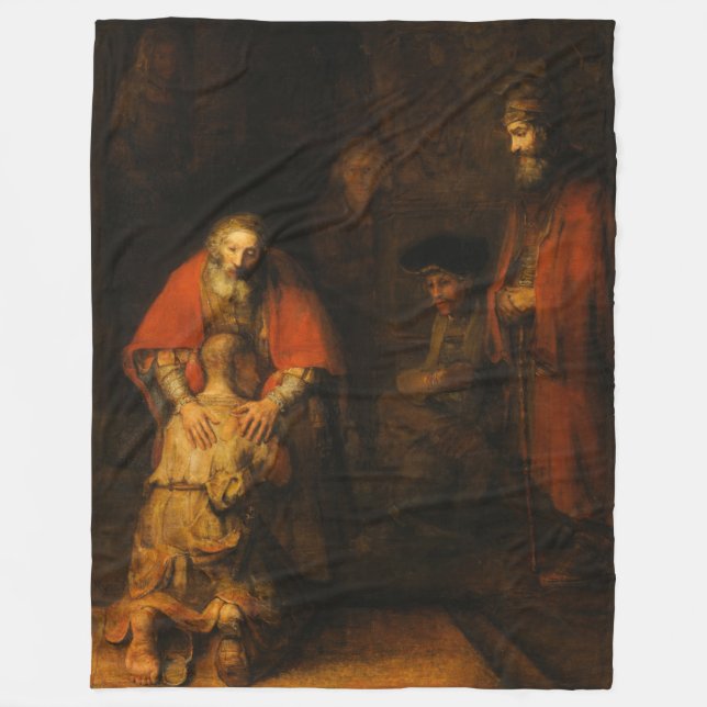 Rückkehr des Prodigal Son durch Rembrandt van Rijn Fleecedecke (Vorderseite)