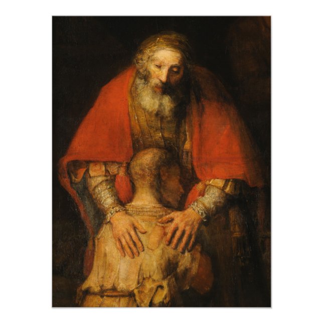 Rückkehr des Prodigal Son durch Rembrandt van Rijn Fotodruck (Vorne)