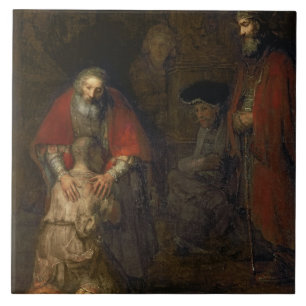 Rückkehr des verschwenderischen Sohns, c.1668-69 Fliese