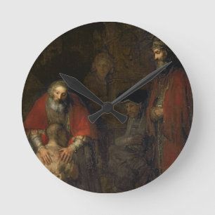 Rückkehr des verschwenderischen Sohns, c.1668-69 Runde Wanduhr