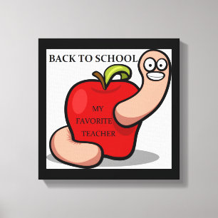 "RÜCKKEHR IN DIE SCHULE" APPLE LEINWANDDRUCK
