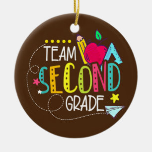 Rückkehr in die Schule Geschenke Team Zweite Klass Keramik Ornament