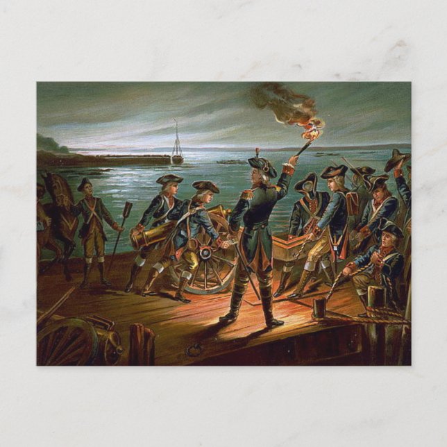 Rückkehr von Long Island, 1776 Postkarte (Vorderseite)