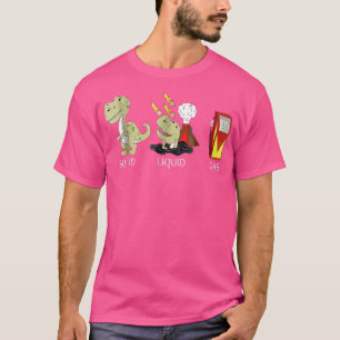 RÜCKKEHR ZU SCHULE Solid Liquid Gas Dinosaurier T-Shirt