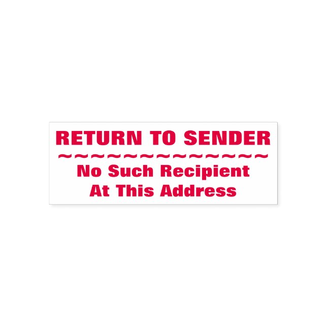 "RÜCKKEHR ZU SENDER" "Kein Empfänger dieser Art .. Permastempel (Design)