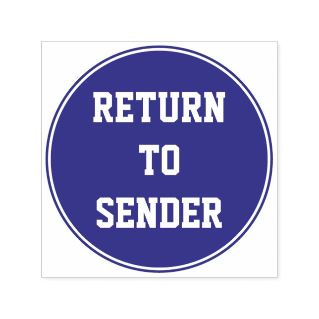 "RÜCKKEHR ZUM SENDER" + Briefmarke aus Zirkelkauts Permastempel (Design)
