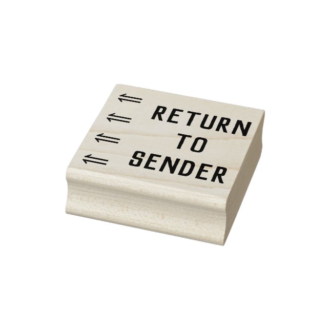"RÜCKKEHR ZUM SENDER" Briefmarke Gummistempel (Stempel)