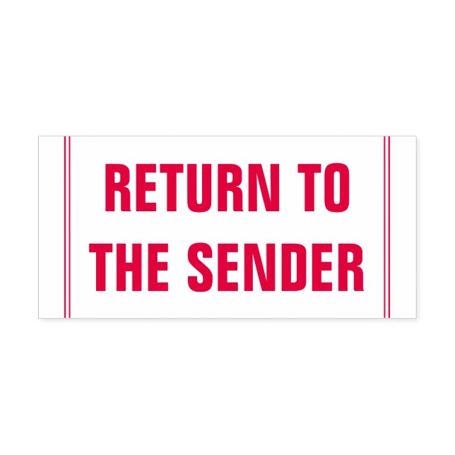 "RÜCKKEHR ZUM SENDER" Briefmarke Permastempel (Design)
