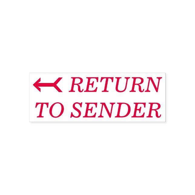 "RÜCKKEHR ZUM SENDER" Briefmarke Permastempel (Design)