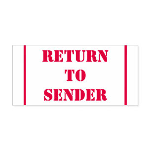 "RÜCKKEHR ZUM SENDER" Briefmarke Permastempel
