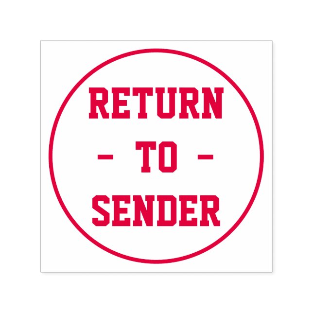 "RÜCKKEHR ZUM SENDER" innerhalb einer Circle-Kontu Permastempel (Design)