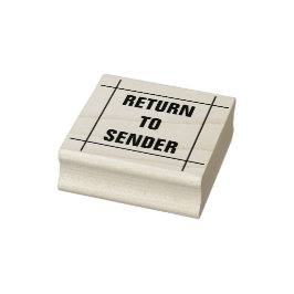 "RÜCKKEHR ZUM SENDER" innerhalb von Zeilen Gummistempel