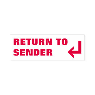 "RÜCKKEHR ZUM SENDER" + Pfeil Permastempel