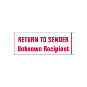 "RÜCKKEHR ZUM SENDER", "Unbekannter Empfänger", Li Permastempel