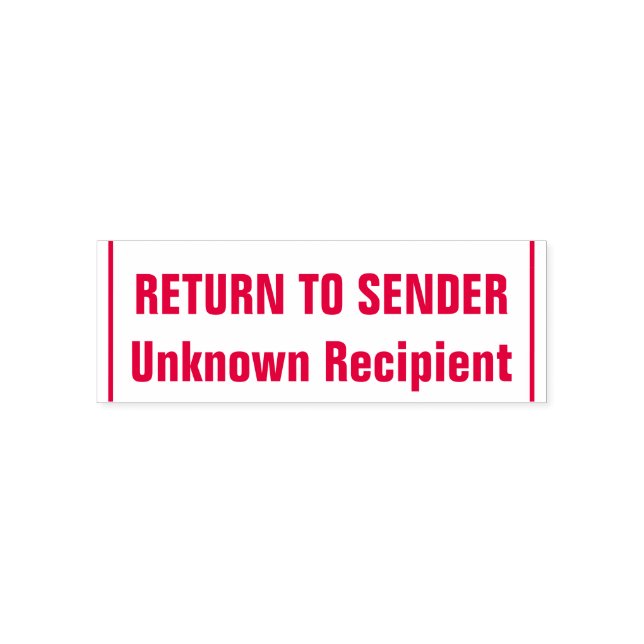 "RÜCKKEHR ZUM SENDER", "Unbekannter Empfänger", Li Permastempel (Design)