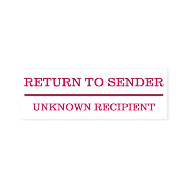 "RÜCKKEHR ZUM SENDER" + "UNBEKANNTER EMPFÄNGER" +  PERMASTEMPEL (Design)