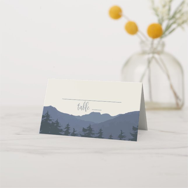 Rückkehr zur Hochzeit der Berge Platzkarte (Vorderseite)