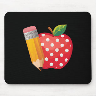 Rückkehr zur Schule Bleistift und Apfel Lehrer Sch Mousepad