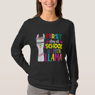 Rückkehr zur Schule Lehrer Kein Prob Llama T-Shirt