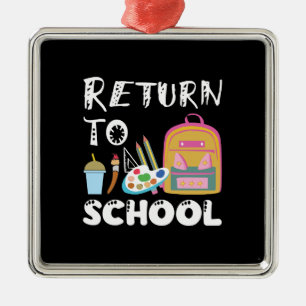 Rückkehr zur Schule Ornament Aus Metall