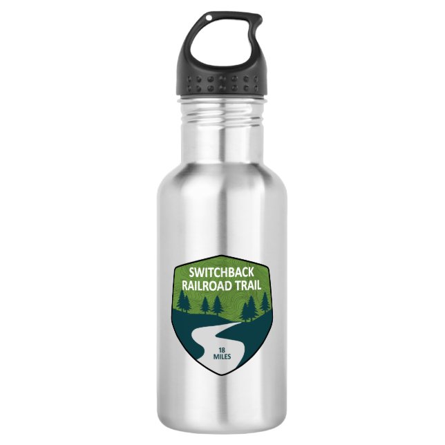 Rückkehrbahn Edelstahlflasche (Vorderseite)