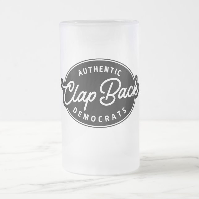 Rückkopplungsdemokraten Mattglas Bierglas (Mittel)