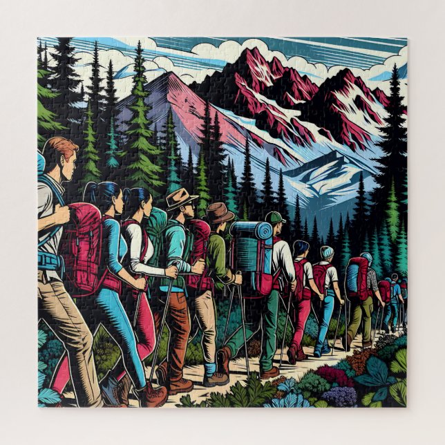 Rückpacken von Menschen Wanderweg durch Berge (Vertikal)