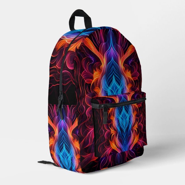 Rucksack - abstrakte Farben (Rückseitige Ecke links)