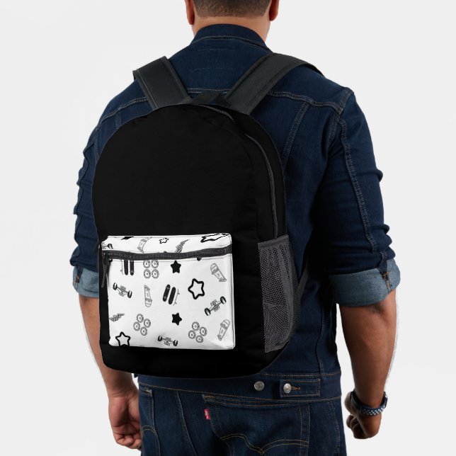 Rucksack auf der Skateboard - Weiß und Schwarz (Insitu (Modell))
