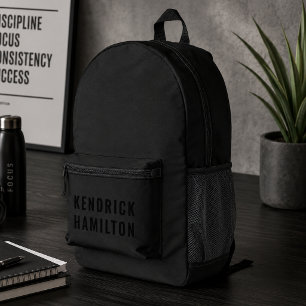 Rucksack   Benutzerdefinierter Name Herren Schwarz