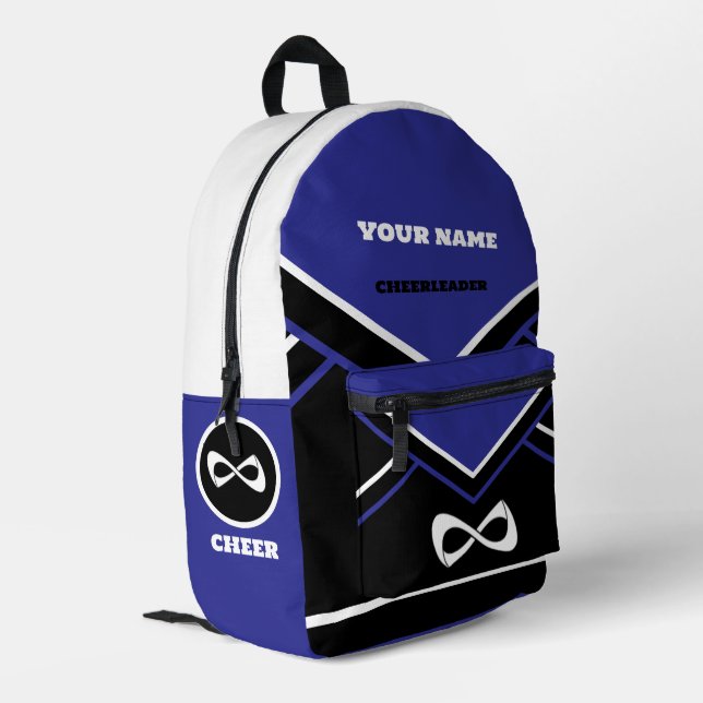 Rucksack, BLAU, weiß & schwarz 1 CHEERS Bedruckter Rucksack (Rückseitige Ecke links)
